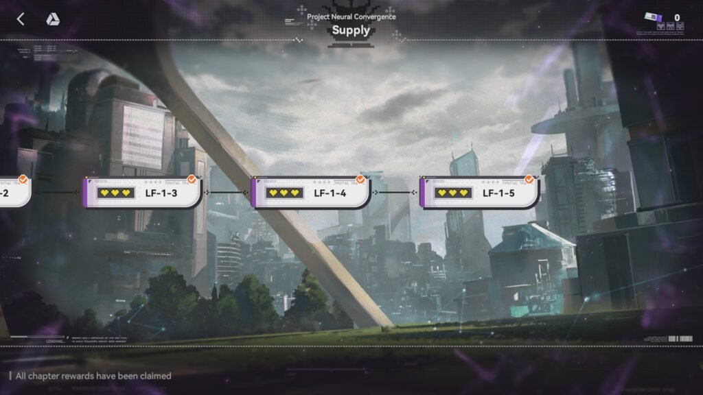 Project Neural Convergence supply stages map in Girls’ Frontline 2
