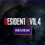 Resident Evil 4 (2023) key art featuring Leon S. Kennedy in a dark forest setting