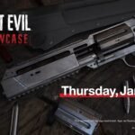 Resident Evil Showcase key art showing a revolver firearm and the event date Thursday, January 15 at 2 PM PT.