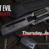 Resident Evil Showcase key art showing a revolver firearm and the event date Thursday, January 15 at 2 PM PT.