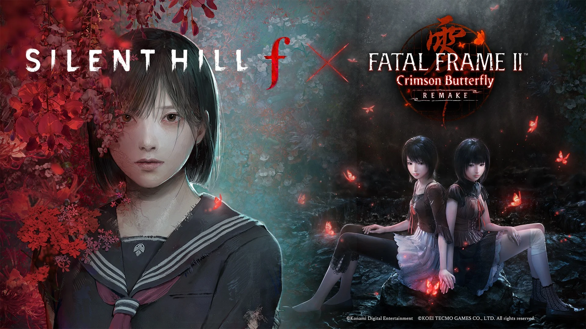 Silent Hill f x Fatal Frame II Crimson Butterfly REMAKE collaboration art