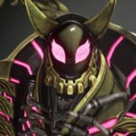 Zenon Gryfgote in Code Vein II character trailer wearing horned armor with glowing pink eyes