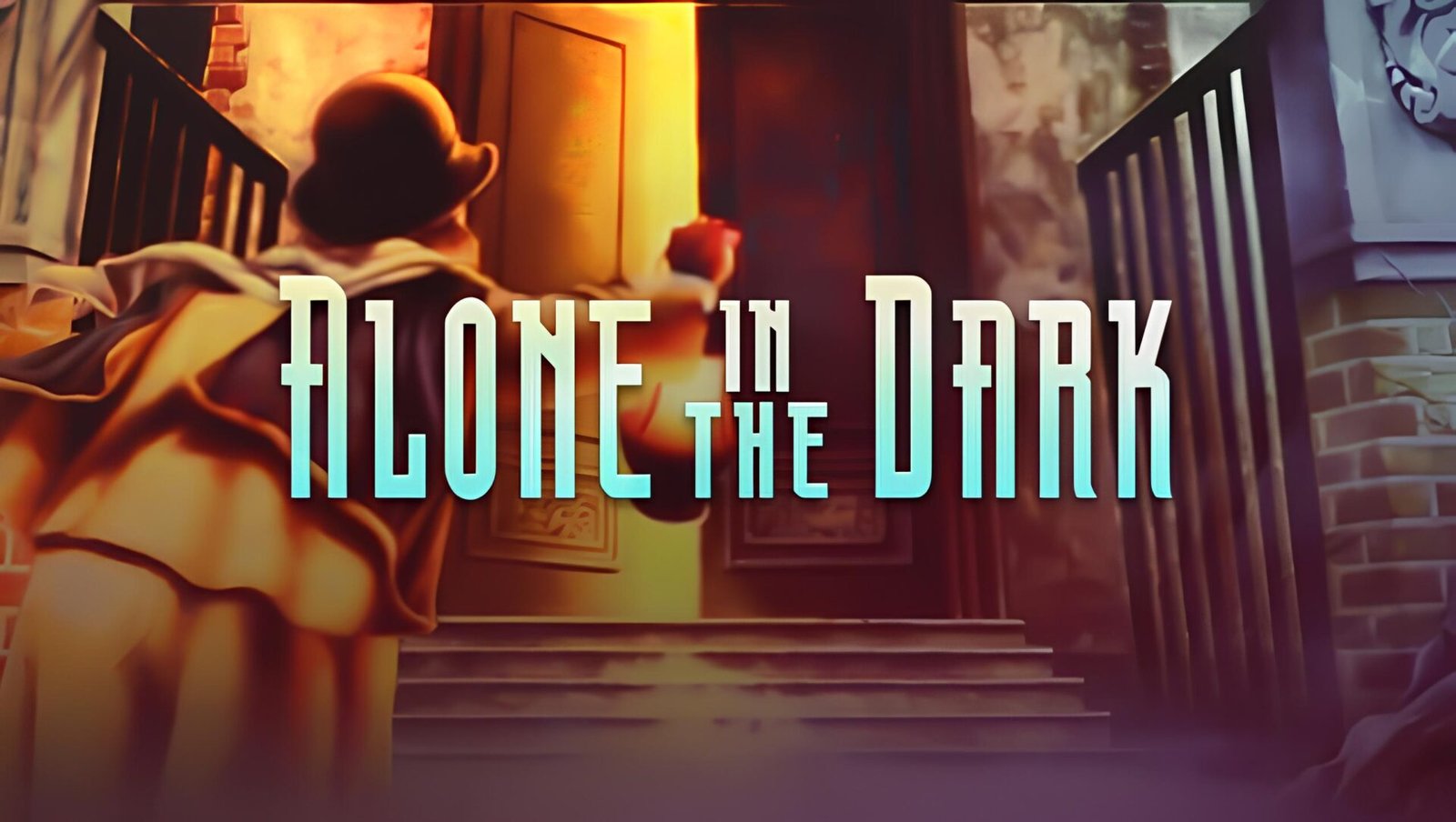 Alone in the Dark Trilogy free on GOG key art showing Edward Carnby entering the Derceto mansion.
