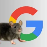A visual representation of the Google Prism browser RAT showing a rat next to the Google logo.