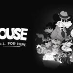 Noir cartoon key art for MOUSE: P.I. for Hire featuring a detective mouse with a gun.
