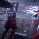 Yakumo wielding the "Solitaire" scythe in Ninja Gaiden 4: The Two Masters