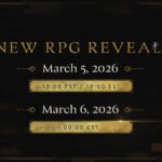 A promotional graphic for the Bandai Namco RPG reveal featuring the stream dates of March 5 and 6 2026.