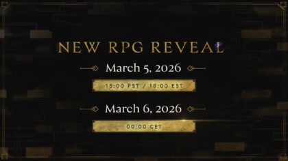 A promotional graphic for the Bandai Namco RPG reveal featuring the stream dates of March 5 and 6 2026.