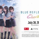 The lead characters from all four titles in the collection, featured for the BLUE REFLECTION Quartet release date announcement