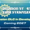 Official announcement graphic for the Digimon Story: Time Stranger expansion DLC coming in 2027