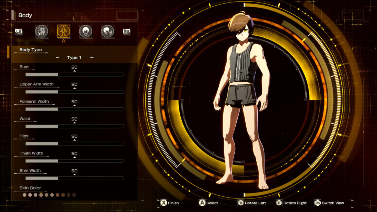 Character creation menu in Echoes of Aincrad: Sword Art Online.