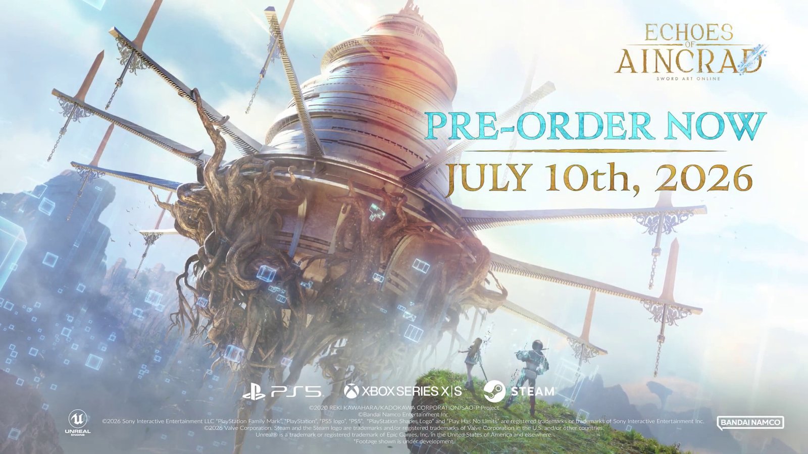 Pre order screen for Echoes of Aincrad: Sword Art Online showing the July 10 2026 release date.