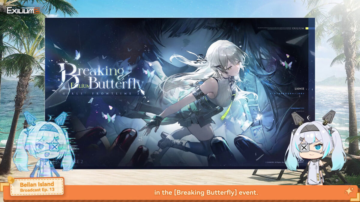 Lainie key art from the Belian Island Episode 13 broadcast for the Breaking Butterfly event.