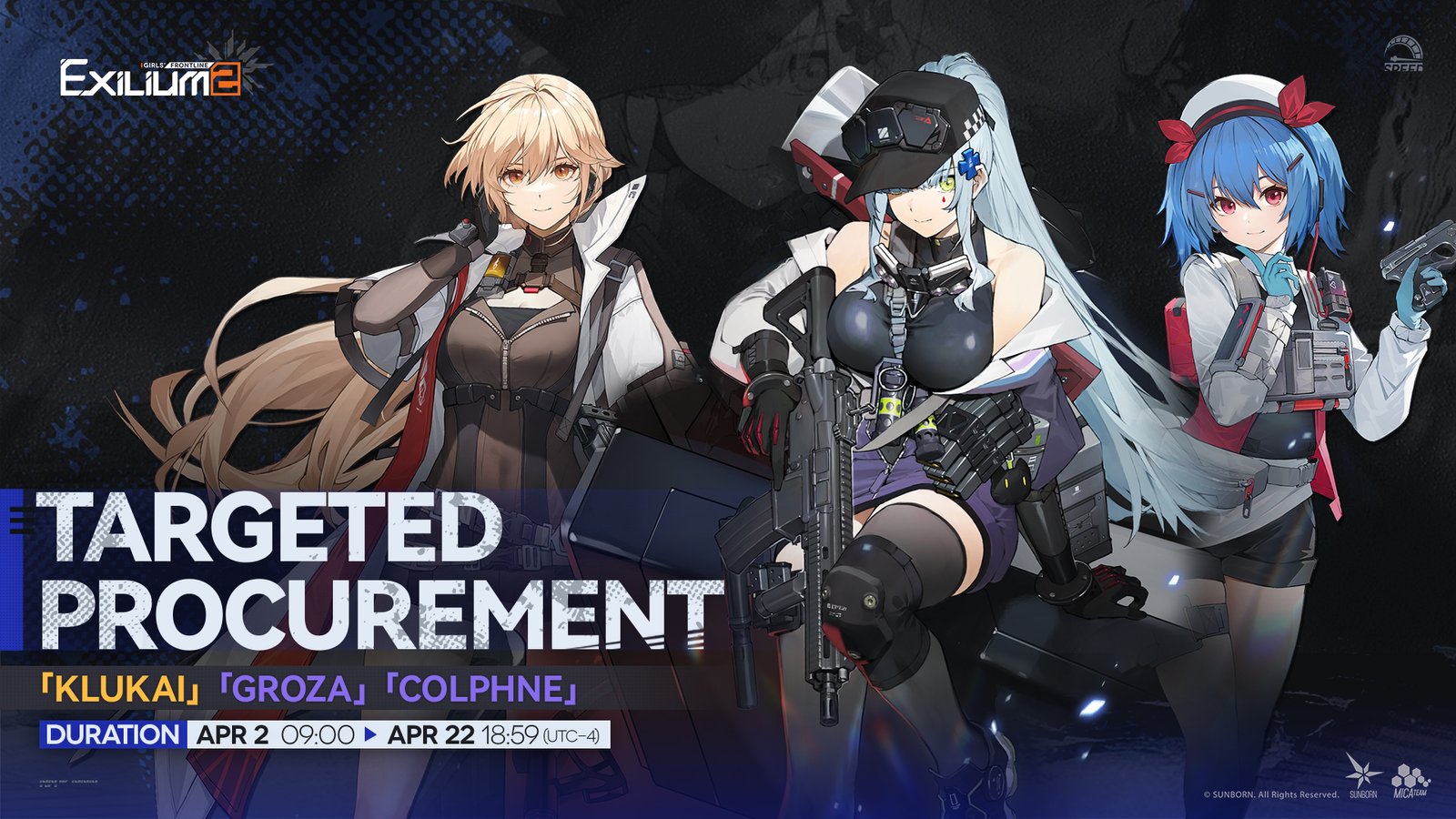 Klukai gets a second wind as a banner rerun alongside Groza, and Colphne. Listed for the Lainie Breakdown guide.