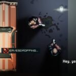 Intravenous 3 development updates showing the eavesdropping mechanic in a top-down view.