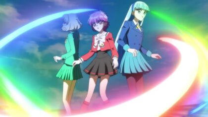 Hikaru, Umi, and Fuu standing together in the Magic Knight Rayearth anime reboot teaser.