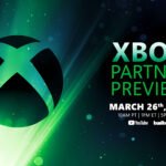 March 2026 Xbox Partner Preview announcement showing event times for YouTube and Twitch.