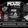 MOUSE: P.I. for Hire physical editions displayed through the Mouseburg Edition including a vinyl record and comic book.