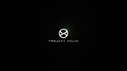 The official logo for the Project Helix Xbox announcement centered on a black background.