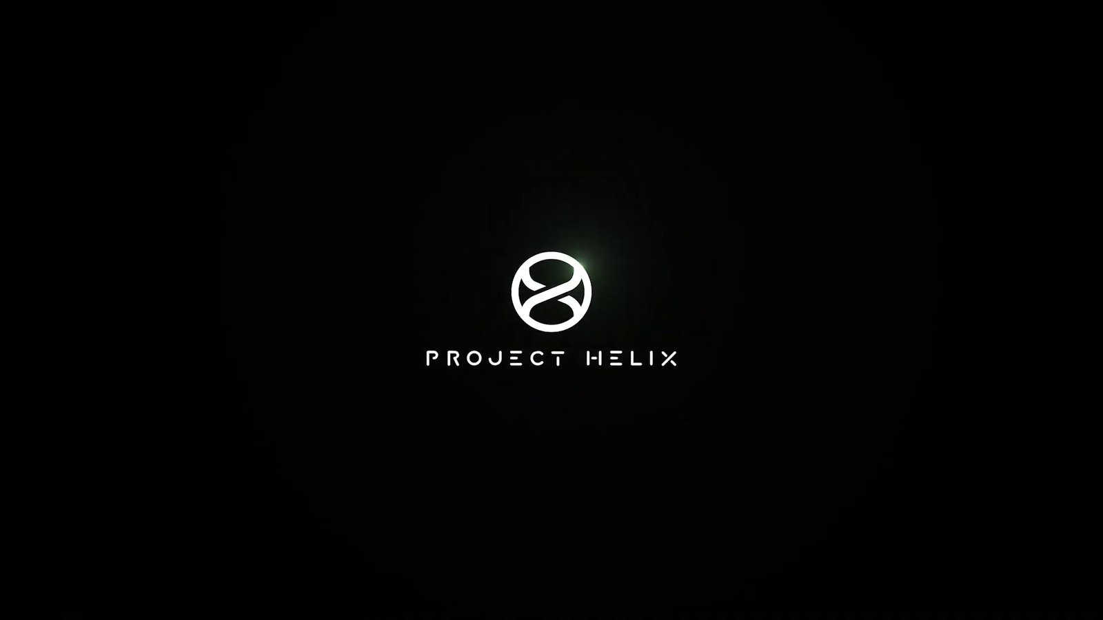 The official logo for the Project Helix Xbox announcement centered on a black background.