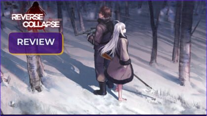 Mendo and Jefuty stand in the snow in this Reverse Collapse: Code Name Bakery review hero shot.