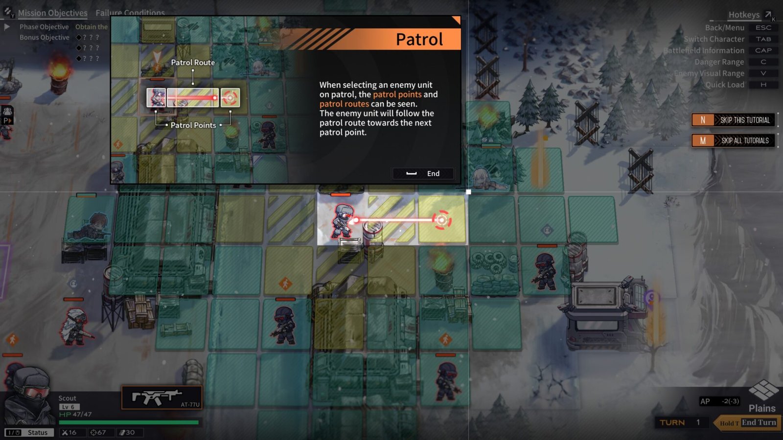 Visualizing enemy movement paths and patrol routes in Reverse Collapse: Code Name Bakery.