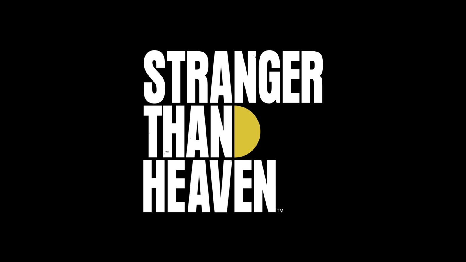 The Stranger Than Heaven RGG Studio interview logo featuring white text and a yellow half moon on a black background.