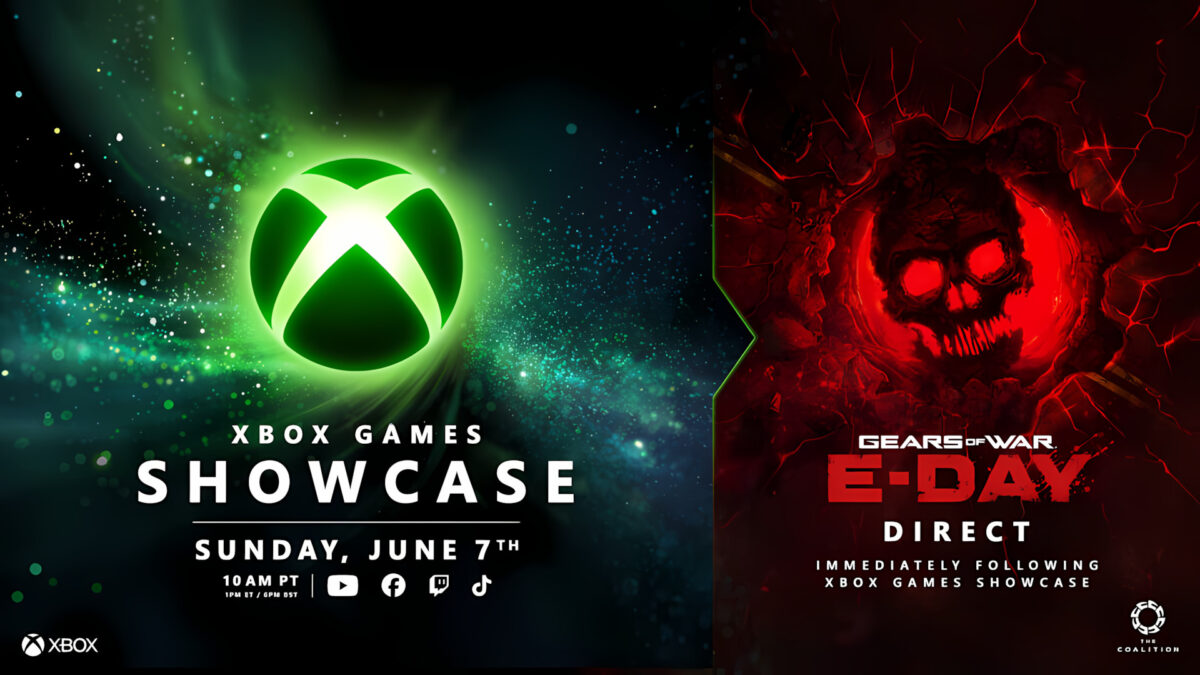 Official promotional graphic for the Xbox Games Showcase 2026 and the Gears of War: E-Day Direct airing on June 7.