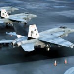 Fighter jets on the flight deck from the Ace Combat 8: Wings of Theve developer diary