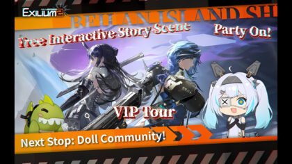 Promotional art for Belian Island Episode 14 featuring Helen and Phaetusa for Girls Frontline 2 Exilium.