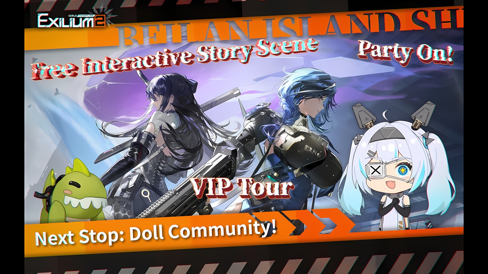 Promotional art for Belian Island Episode 14 featuring Helen and Phaetusa for Girls Frontline 2 Exilium.