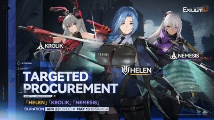 Official Targeted Procurement recruitment banner used in the Helen GFL2 guide to introduce the main Freeze Shotgun anchor.