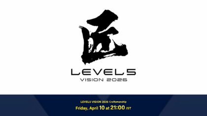 LEVEL5 VISION 2026 Craftsmanship event logo and broadcast schedule for April 10 at 21:00 JST.
