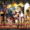 Art for the Metal Slug 30th Anniversary Sale, featuring character panels and vehicle designs from the classic arcade series with a prominent 'UP TO 80% OFF' graphic.
