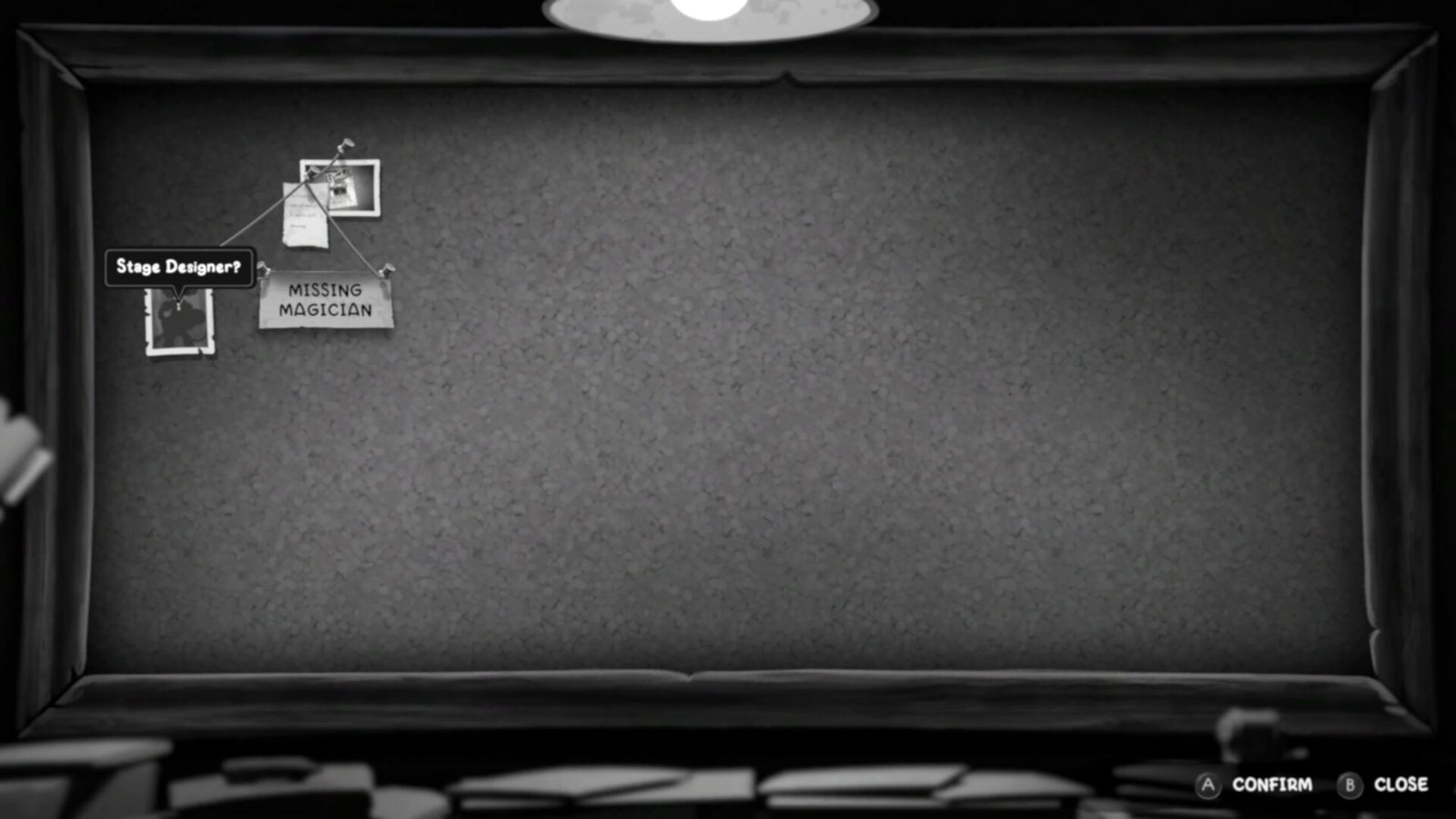 MOUSE: P.I. For Hire review of the interactive detective board used to manually connect investigation clues.