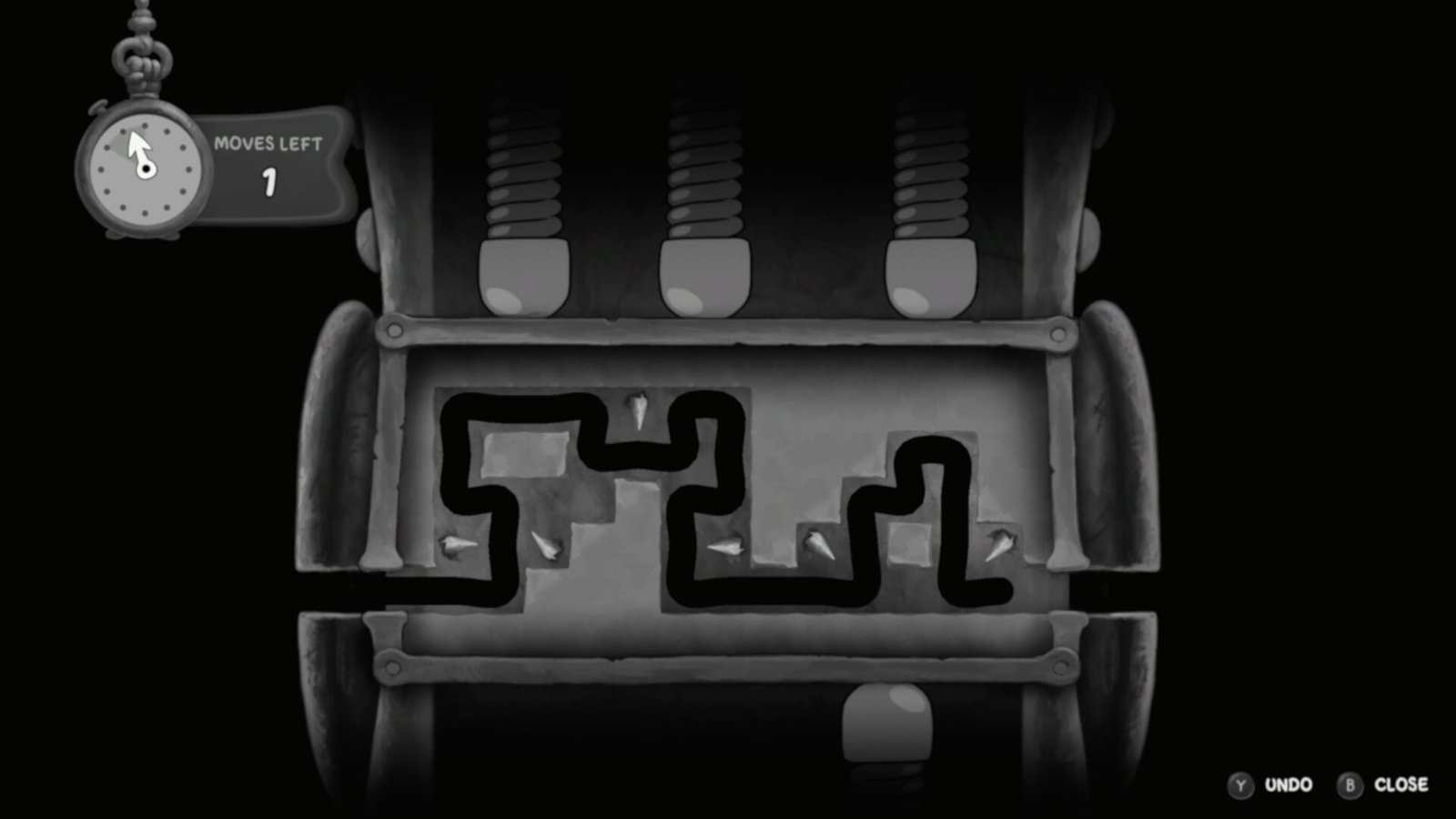 The interactive tailpicking lockpicking mini-game in MOUSE: P.I. For Hire.