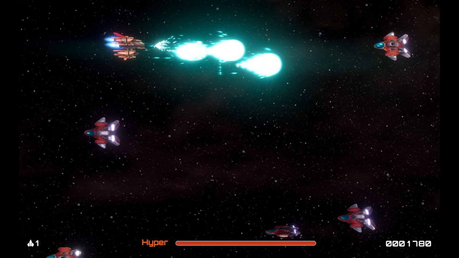 Active Hyper Drive weapon fire in R-Type Dimensions III.