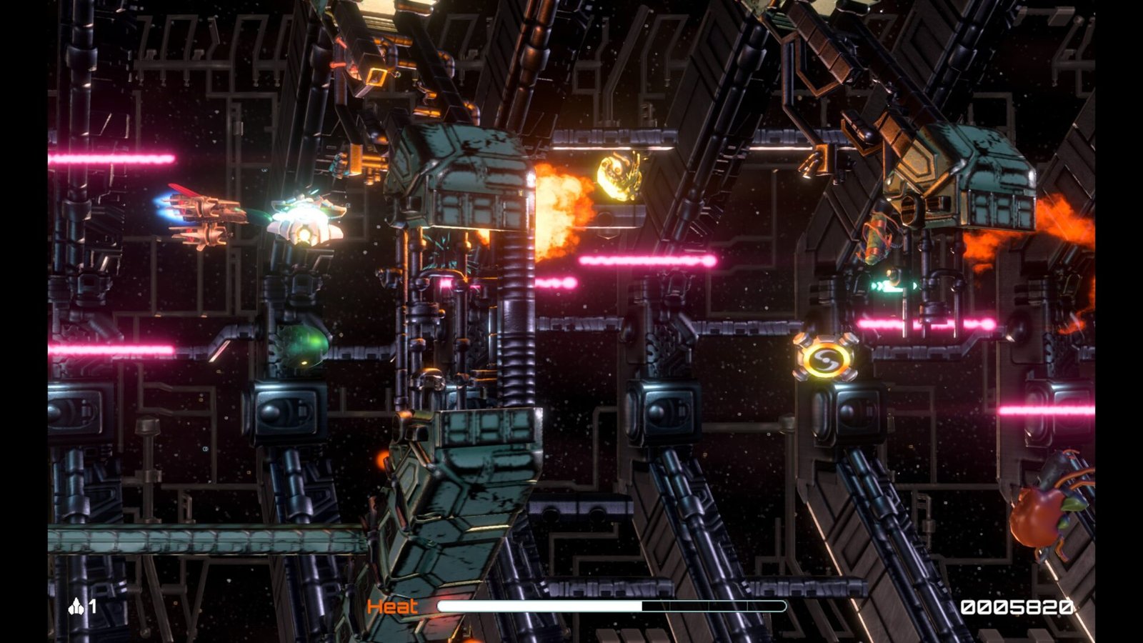 Hyper Drive heat cooldown state in R-Type Dimensions III.