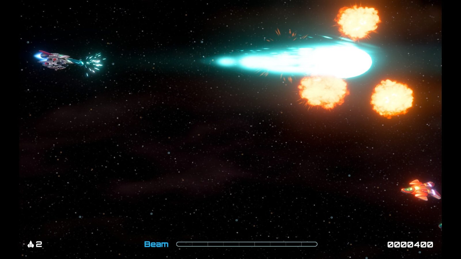 The Mega Wave Cannon firing in R-Type Dimensions III.