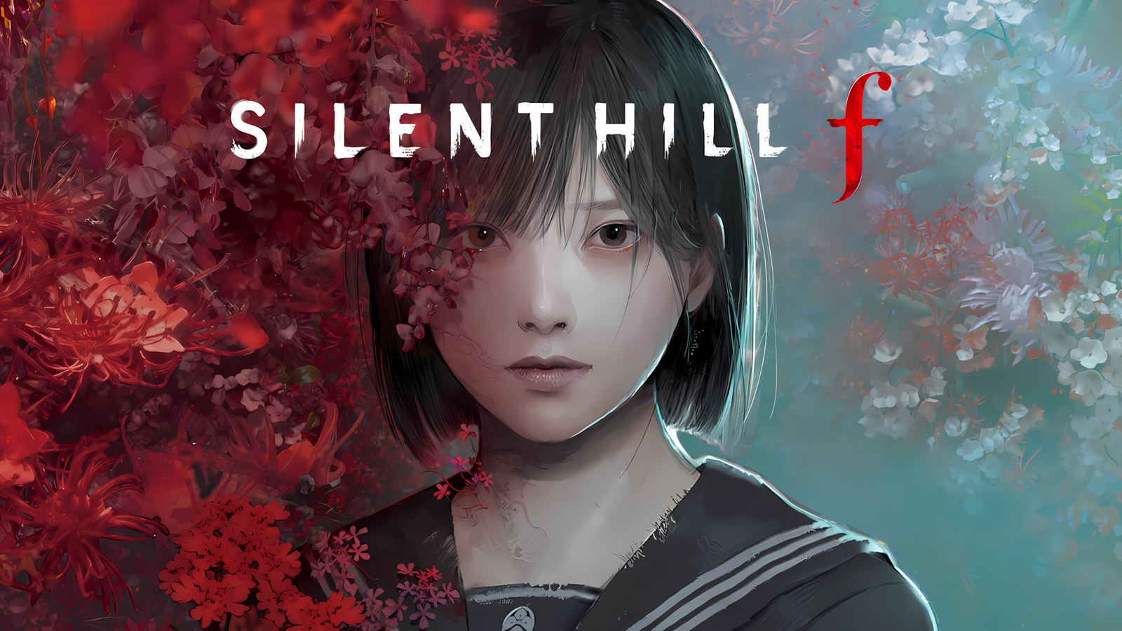 Silent Hill f sales milestone featured image featuring protagonist Hinako Shimizu and the series' signature red spider lilies.