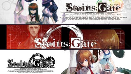 Steins;Gate Series Records technical header featuring Steins;Gate, Steins;Gate 0, and Steins;Gate REBOOT.