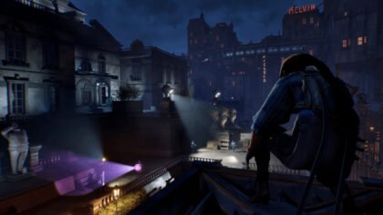 The Thick As Thieves introductory campaign is centered around this perspective: a master thief surveying the heavily guarded, alternate-history cityscape of Kilcairn from a high rooftop.