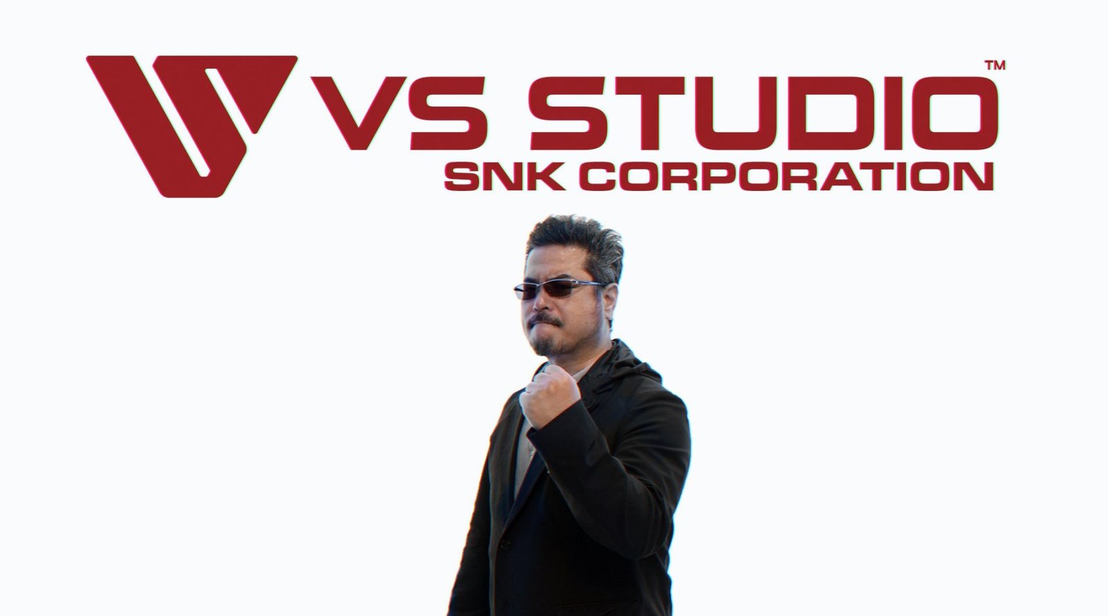 VS Studio SNK official announcement image featuring Representative Director and CEO Katsuhiro Harada.