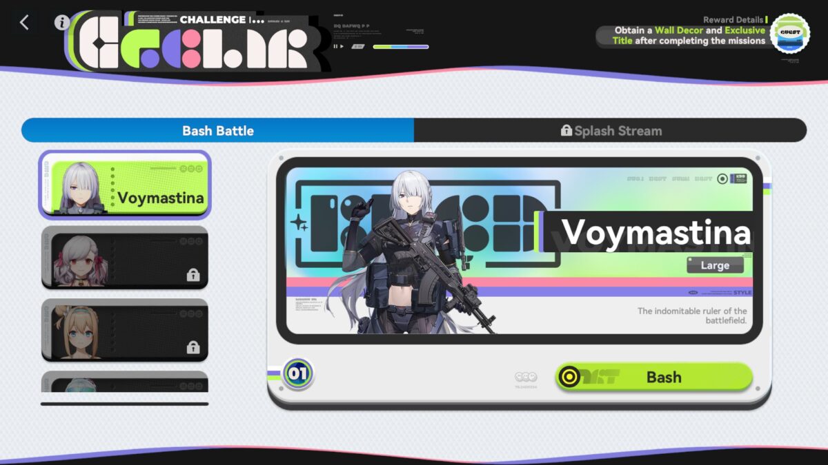 Gameplay preview of the Splash Bash minigame mode during the Girls' Frontline 2 Dawnforger event.