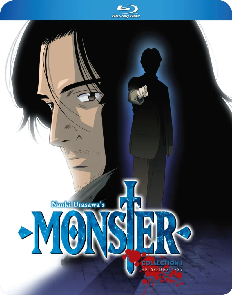 Official box art for Naoki Urasawa's Monster Collection 1 Blu-ray by Discotek Media.