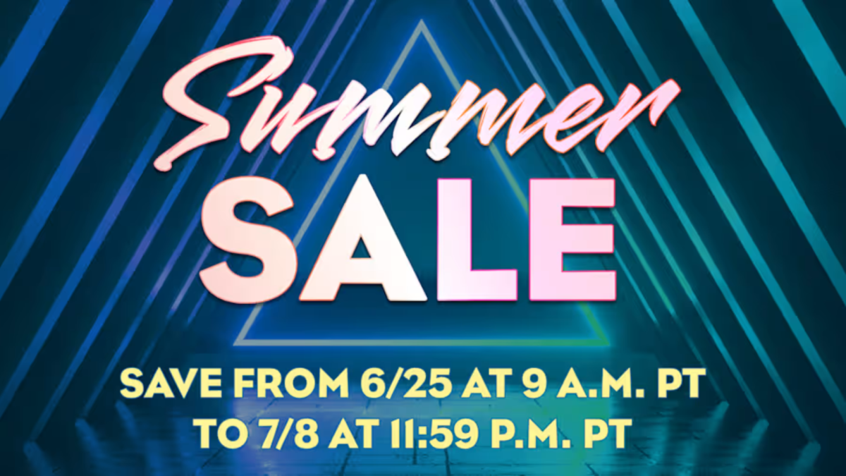 2026 eShop Summer Sale promotional title card showing the event duration from June 25 to July 8.