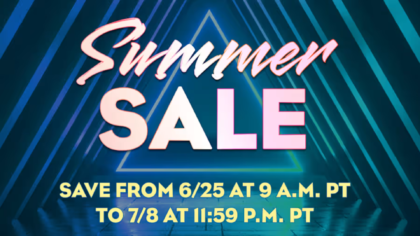 2026 eShop Summer Sale promotional title card showing the event duration from June 25 to July 8.