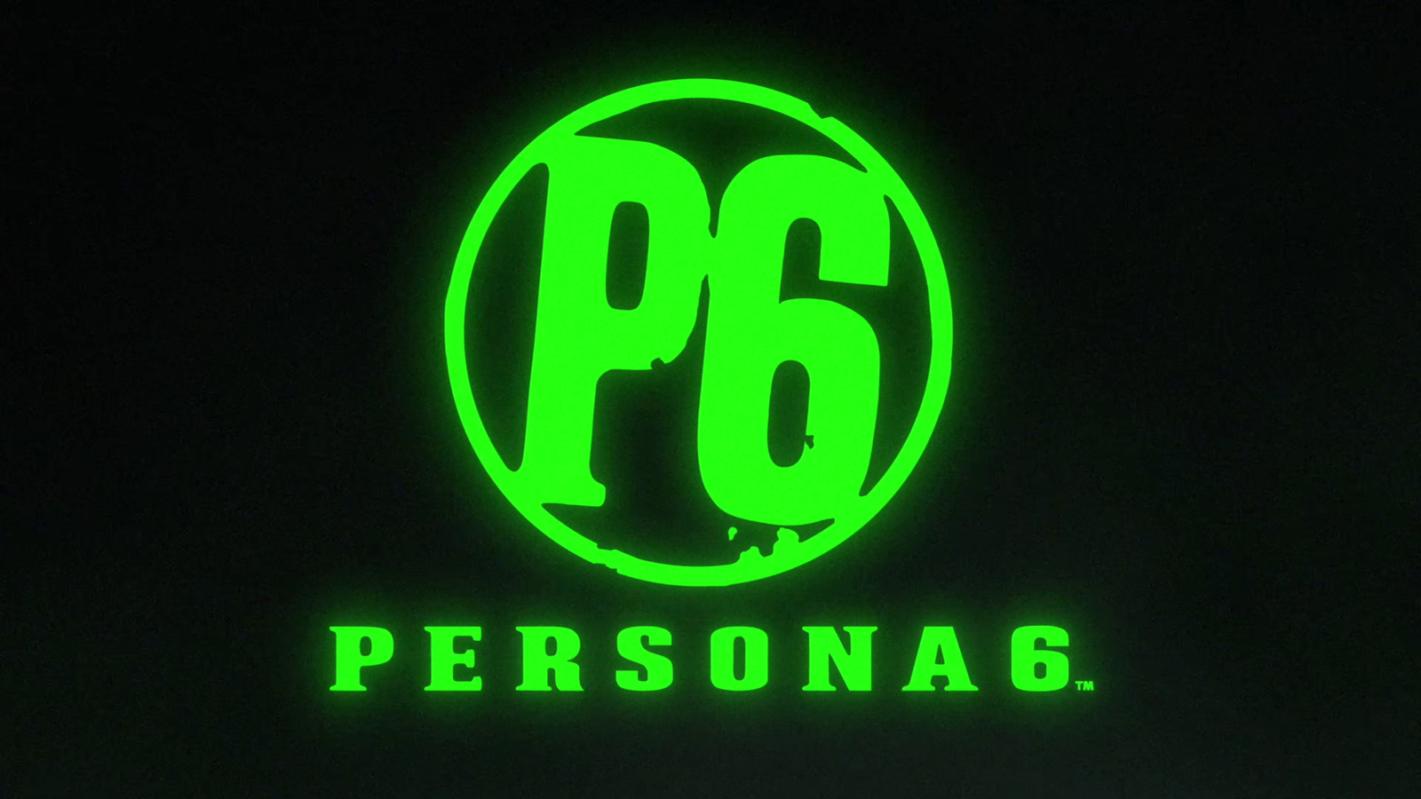 The official green emblem and text logo revealed when Persona 6 announced its development by ATLUS.
