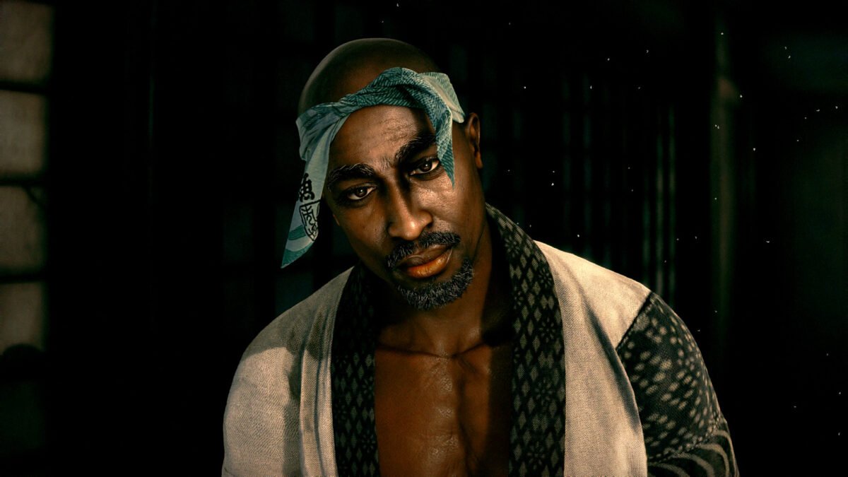 Character model of Amaru in Stranger Than Heaven featuring the likeness of Tupac Shakur.