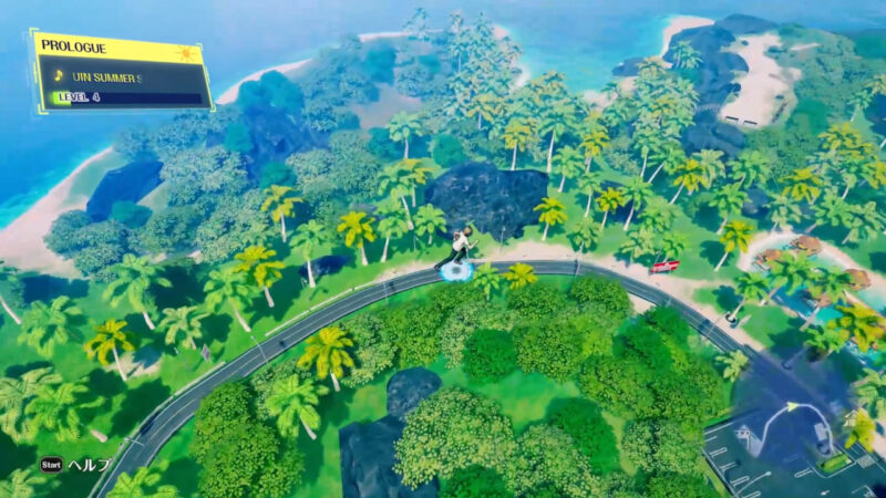 An overhead view of the redesigned 3D Jabberwock Island in Danganronpa 2×2.